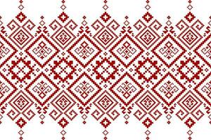 rosso attraversare punto colorato geometrico tradizionale etnico modello ikat senza soluzione di continuità modello astratto design per tessuto Stampa stoffa vestito tappeto le tende e sarong azteco africano indiano indonesiano vettore