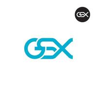 lettera gsx monogramma logo design vettore