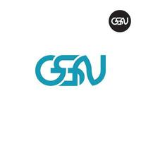 lettera gsn monogramma logo design vettore