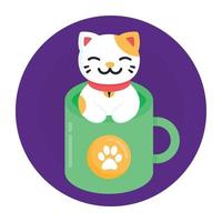 tazza di gatto domestico vettore