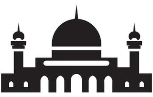 kaaba nel mecca Arabia arabia geometrico modello icona per saluto sfondo di hajj, vettore silhouette