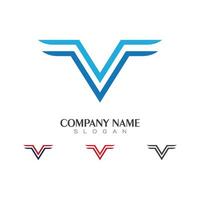 v logo esagono illustrazione icona vettore