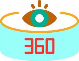 360 gradi Visualizza vettore icona design