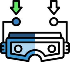 multisensoriale vr vettore icona design