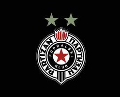 partigiano belgrad club simbolo logo Serbia lega calcio astratto design vettore illustrazione con nero sfondo