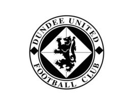 dundee unito fc club logo simbolo nero Scozia lega calcio astratto design vettore illustrazione