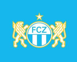 zurigo club simbolo logo Svizzera lega calcio astratto design vettore illustrazione con blu sfondo