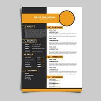 professionale curriculum vitae CV vettore grafico modelli