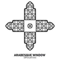 arabesco finestra sagome. vettore simbolo tradizionale islamico archi. Arabo tradizionale architettura. Ramadan kareem design elemento. geometrico ornamento Arabo modello.