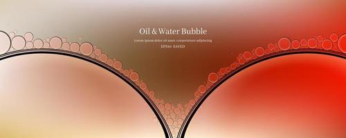 gocce di olio su uno sfondo astratto di superficie dell'acqua. vettore