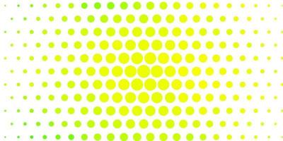 sfondo vettoriale verde chiaro, giallo con cerchi.