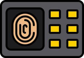 impronta digitale scanner vettore icona