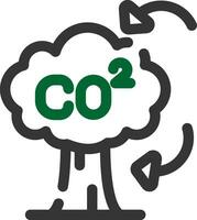 co2 creativo icona design vettore