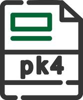 pk4 creativo icona design vettore