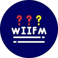 wiifm creativo icona design vettore