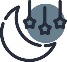 Luna e stelle creativo icona design vettore