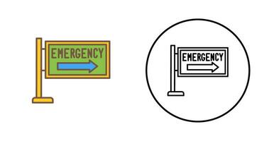 emergenza cartello vettore icona