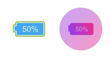 unico metà batteria vettore icona