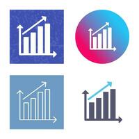 crescente statistica vettore icona