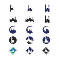 Moschea modello logo simbolo vettore illustration design