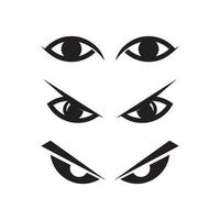 icona dell'occhio e logo del design della visione isolato segno simbolo spiritualità vettore