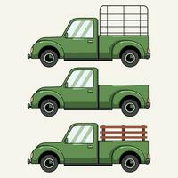 Raccogliere camion camion vettore arte illustrazione