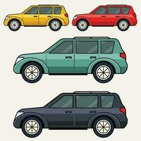 impostato di suv auto arte illustrazione vettore