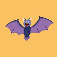 pipistrello isolato. concetto di halloween. illustrazione vettoriale