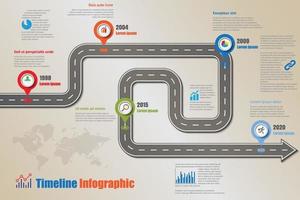 modello di infografica timeline della tabella di marcia aziendale progettato in modo piatto vettore