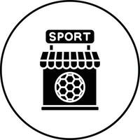 gli sport negozio vettore icona