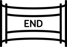 icona della linea per la fine vettore