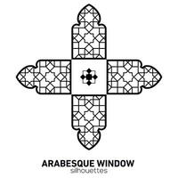 arabesco finestra sagome. vettore simbolo tradizionale islamico archi. Arabo tradizionale architettura. Ramadan kareem design elemento. geometrico ornamento Arabo modello.