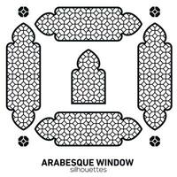 arabesco finestra sagome. vettore simbolo tradizionale islamico archi. Arabo tradizionale architettura. Ramadan kareem design elemento. geometrico ornamento Arabo modello.