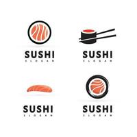 logo icona vettore icona stile bar o negozio, sushi