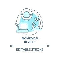 icona del concetto di dispositivi biomedici. vettore