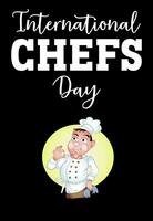 internazionale chef giorno cartello vettore