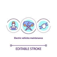 icona del concetto di manutenzione dei veicoli elettrici. vettore