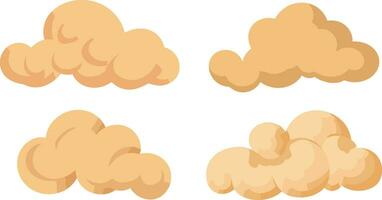 cartone animato nube su un' bianca sfondo. vettore illustrazione nel piatto design.