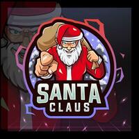 Santa Claus mascotte. e sport logo design vettore