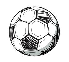 calcio palla emblema mano disegnato vettore illustrazione gli sport