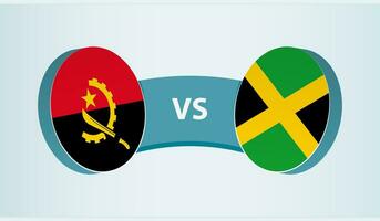 angola contro Giamaica, squadra gli sport concorrenza concetto. vettore