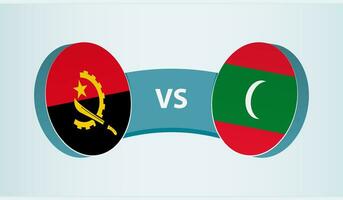 angola contro Maldive, squadra gli sport concorrenza concetto. vettore