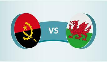 angola contro Galles, squadra gli sport concorrenza concetto. vettore