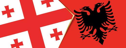 Georgia e Albania bandiere, Due vettore bandiere.