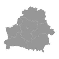 bielorussia carta geografica con amministrativo divisioni. vettore