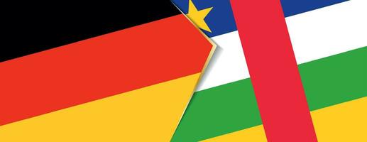 Germania e centrale africano repubblica bandiere, Due vettore bandiere.