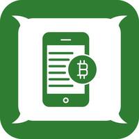 bitcoin mobile vettore icona