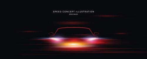 illustrazione del concetto di velocità, sfondo veloce vettore