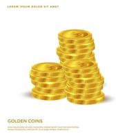 oggetto moneta d'oro, disegno di sfondo denaro vettore