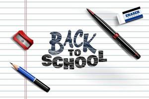 back to school banner design di sfondo per la promozione aziendale vettore